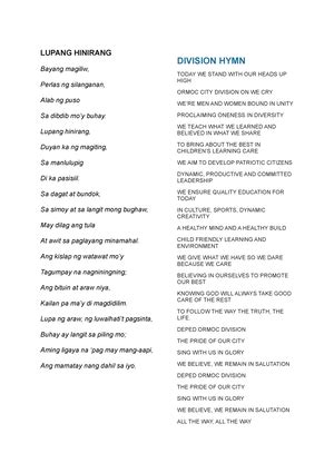 cotabato division hymn lyrics